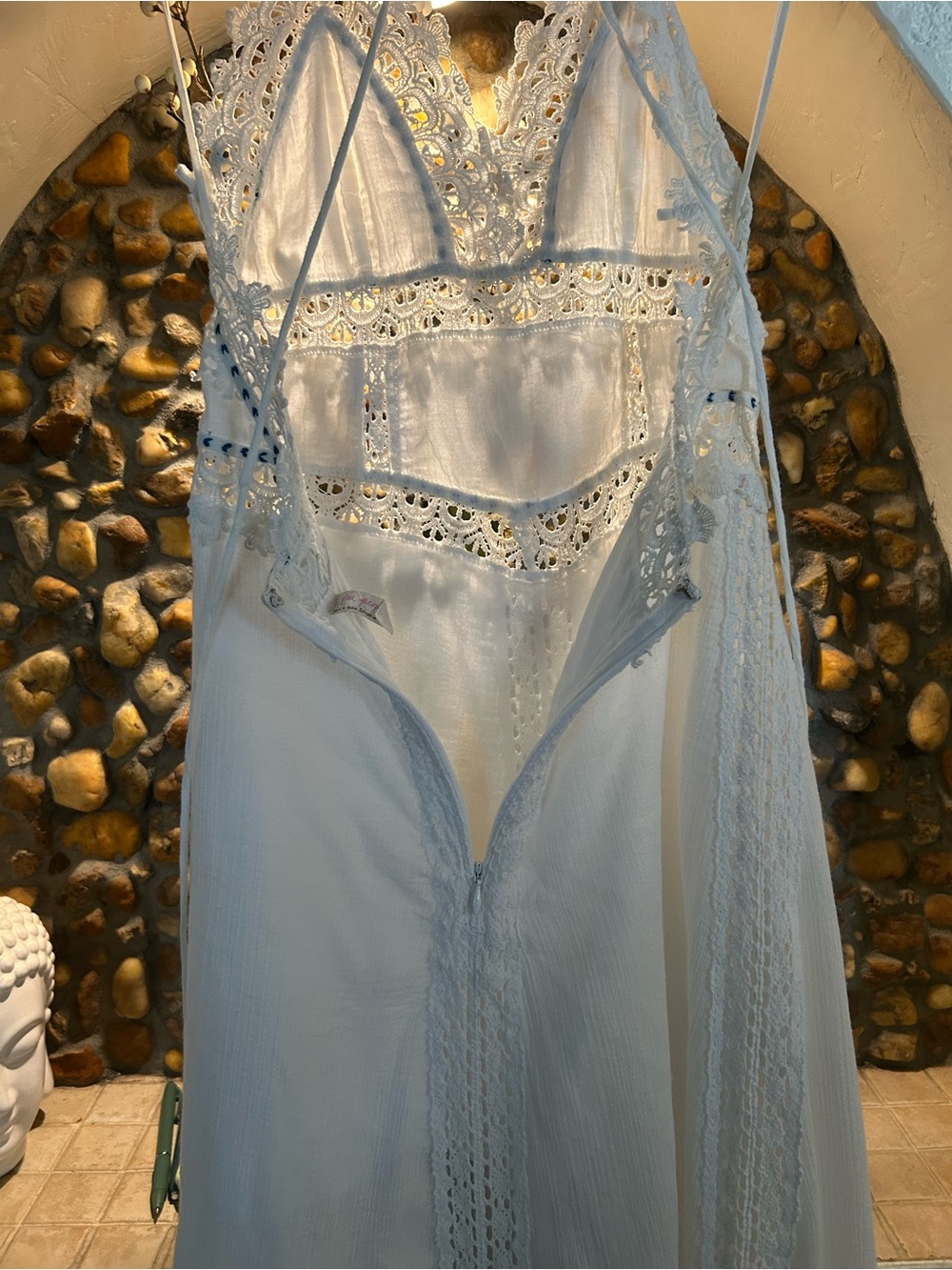 Free People Bohemian White Maxi Dress - Size 0 - Picture 4 of 9